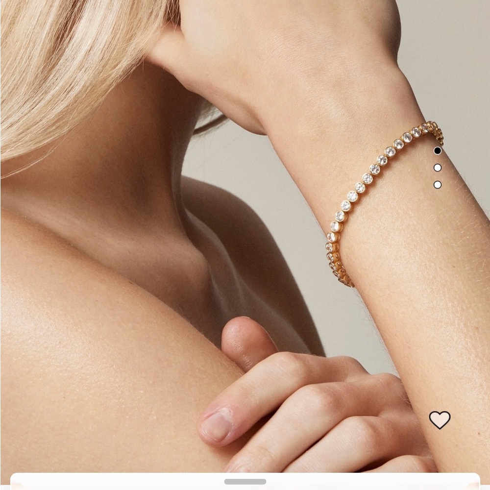 J. Crew Round cubic zirconia bezel-set tennis bracelet